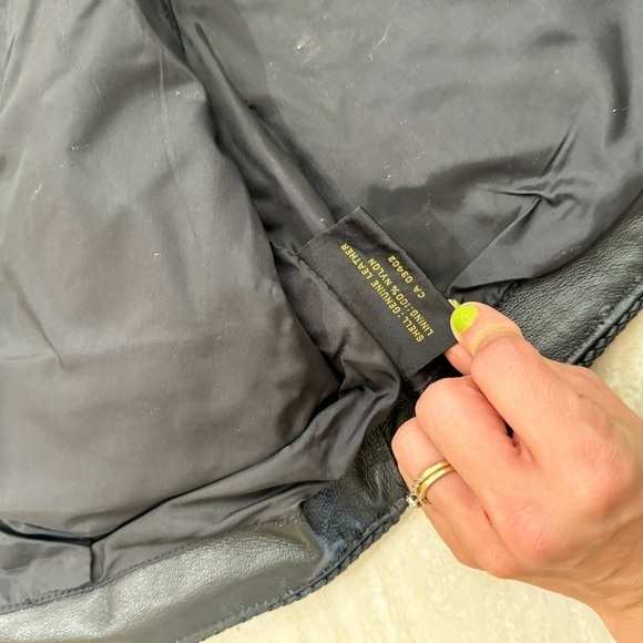 Harley Davidson Womens L Genuine Leather Zip Pocket Vest Biker Motorcycle Vtg - Picture 13 of 15